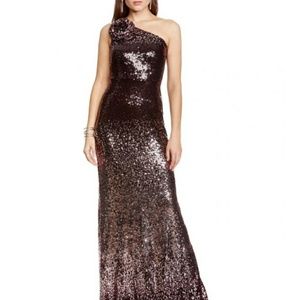 Vince Camuto One Shoulder Sequin Gown